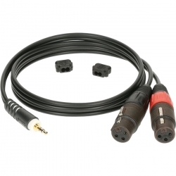 KLOTZ AY8-0300 - przewód mini JACK (TRS) > 2x XLR żeński 3 m